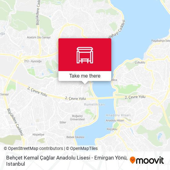 Behçet Kemal Çağlar Anadolu Lisesi - Emirgan Yönü map