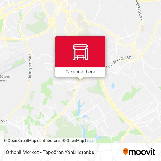 Orhanli Merkez - Tepeören Yönü map