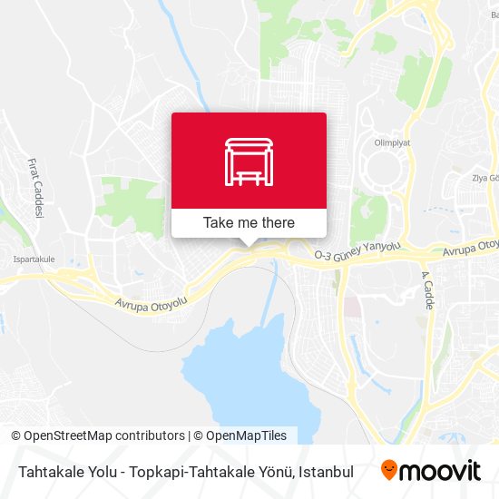 Tahtakale Yolu - Topkapi-Tahtakale Yönü map