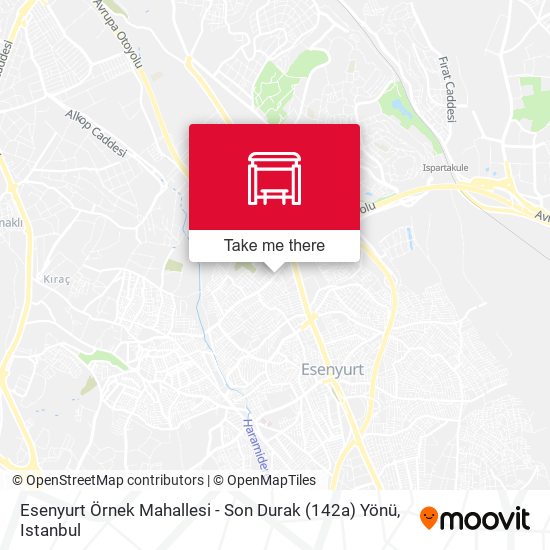 Esenyurt Örnek Mahallesi - Son Durak (142a) Yönü map