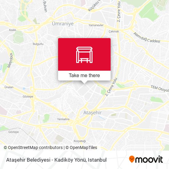 Ataşehir Belediyesi - Kadiköy Yönü map