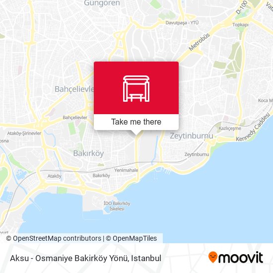 Aksu - Osmaniye Bakirköy Yönü map