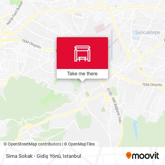 Sima Sokak - Gidiş Yönü map
