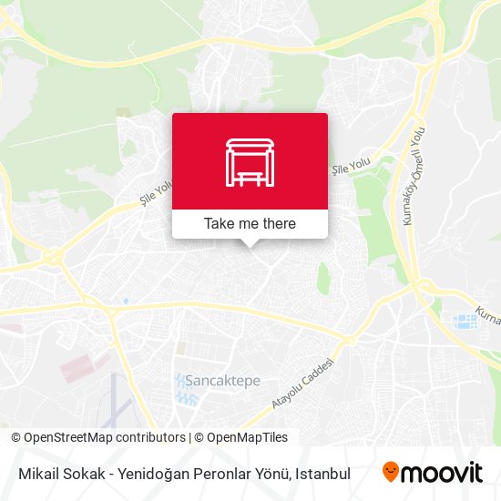 Mikail Sokak - Yenidoğan Peronlar Yönü map