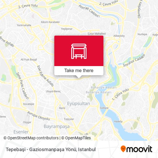 Tepebaşi - Gaziosmanpaşa Yönü map