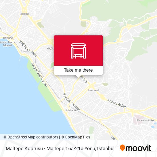 Maltepe Köprüsü - Maltepe 16a-21a Yönü map