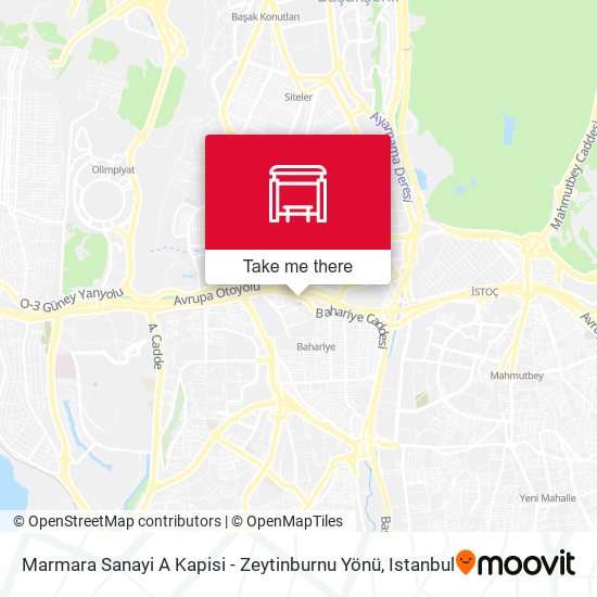Marmara Sanayi A Kapisi - Zeytinburnu Yönü map