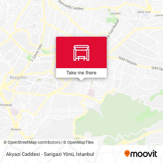 Akyazi Caddesi - Sarigazi Yönü map