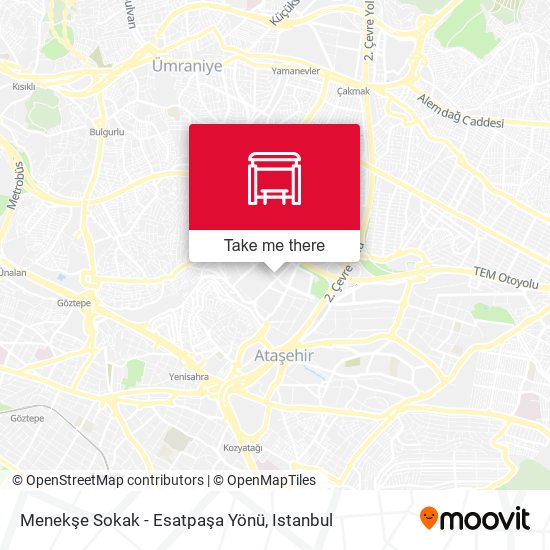 Menekşe Sokak - Esatpaşa Yönü map
