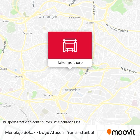 Menekşe Sokak - Doğu Ataşehir Yönü map