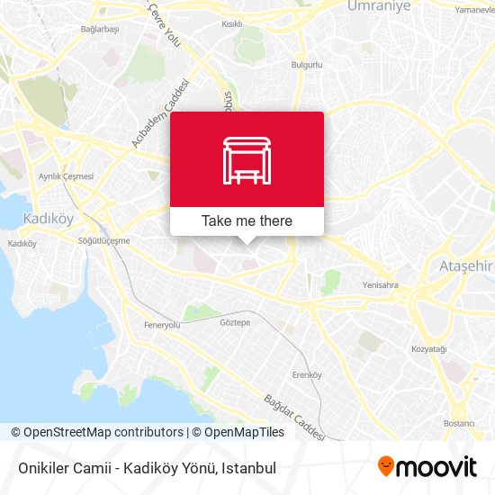 Onikiler Camii - Kadiköy Yönü map