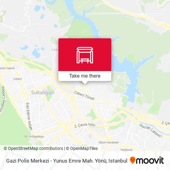 Gazi Polis Merkezi - Yunus Emre Mah. Yönü map