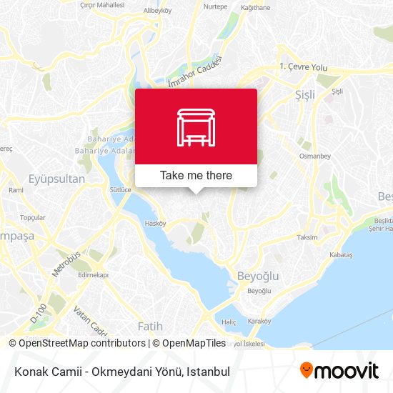 Konak Camii - Okmeydani Yönü map