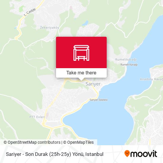 Sariyer - Son Durak (25h-25y) Yönü map