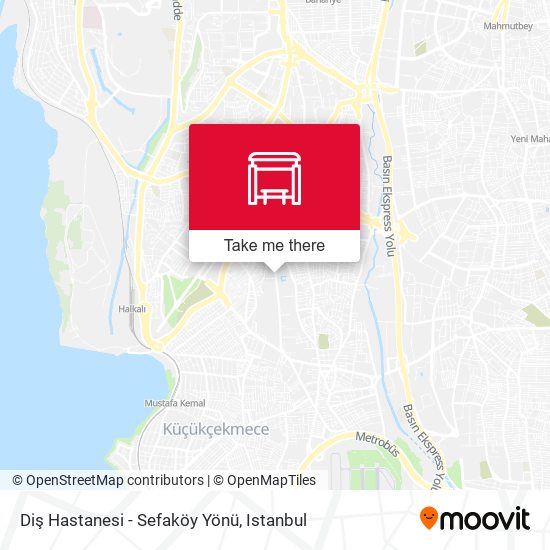 Diş Hastanesi - Sefaköy Yönü map