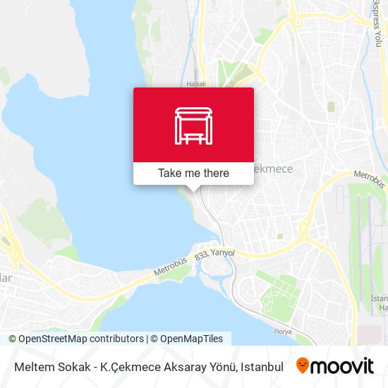 Meltem Sokak - K.Çekmece Aksaray Yönü map