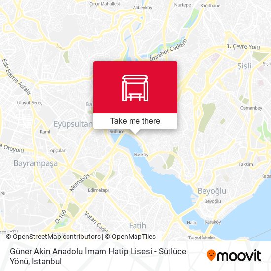 Güner Akin Anadolu İmam Hatip Lisesi - Sütlüce Yönü map