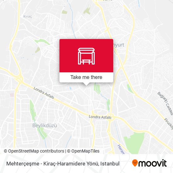 Mehterçeşme - Kiraç-Haramidere Yönü map