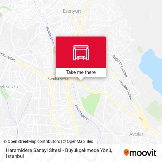 Haramidere Sanayi Sitesi - Büyükçekmece Yönü map