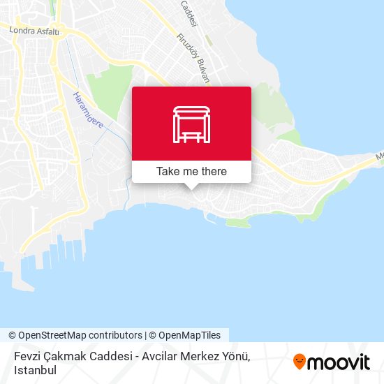 Fevzi Çakmak Caddesi - Avcilar Merkez Yönü map