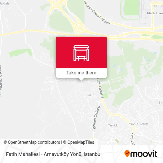 Fatih Mahallesi - Arnavutköy Yönü map