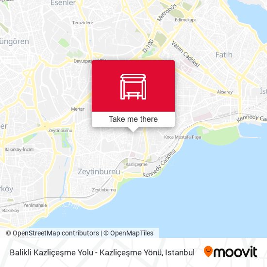 Balikli Kazliçeşme Yolu - Kazliçeşme Yönü map