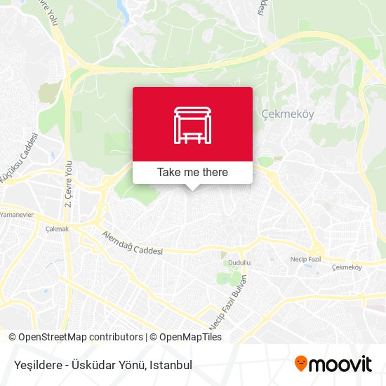 Yeşildere - Üsküdar Yönü map