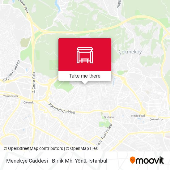 Menekşe Caddesi - Birlik Mh. Yönü map