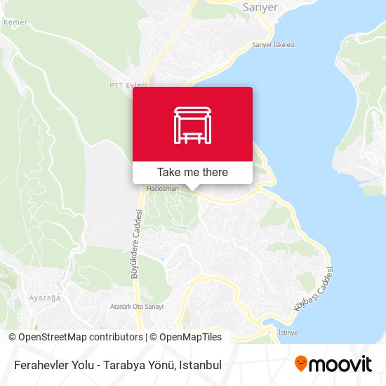 Ferahevler Yolu - Tarabya Yönü map