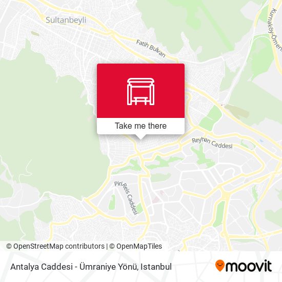 Antalya Caddesi - Ümraniye Yönü map