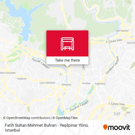 Fatih Sultan Mehmet Bulvari - Yeşilpinar Yönü map