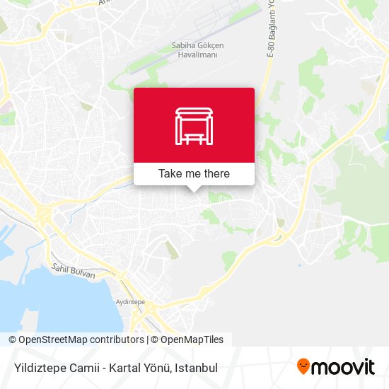 Yildiztepe Camii - Kartal Yönü map