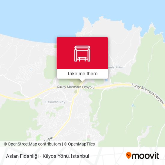 Aslan Fidanliği - Kilyos Yönü map
