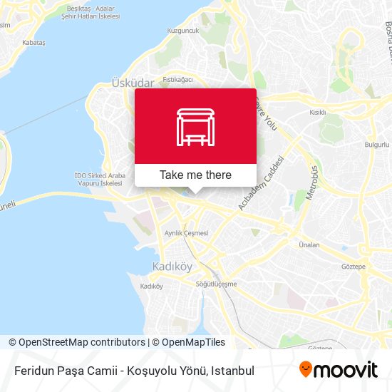 Feridun Paşa Camii - Koşuyolu Yönü map