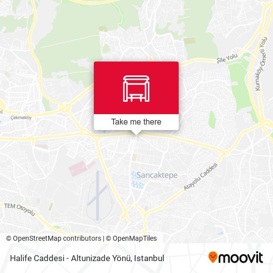 Halife Caddesi - Altunizade Yönü map