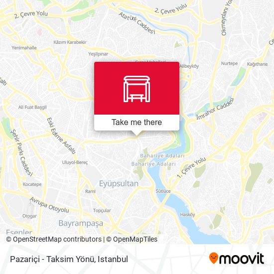 Pazariçi - Taksim Yönü map