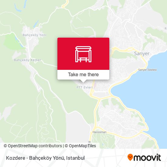 Kozdere - Bahçeköy Yönü map