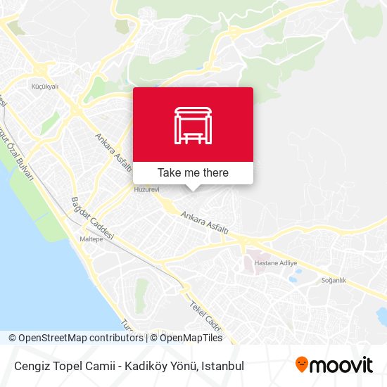 Cengiz Topel Camii - Kadiköy Yönü map