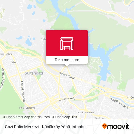 Gazi Polis Merkezi - Küçükköy Yönü map