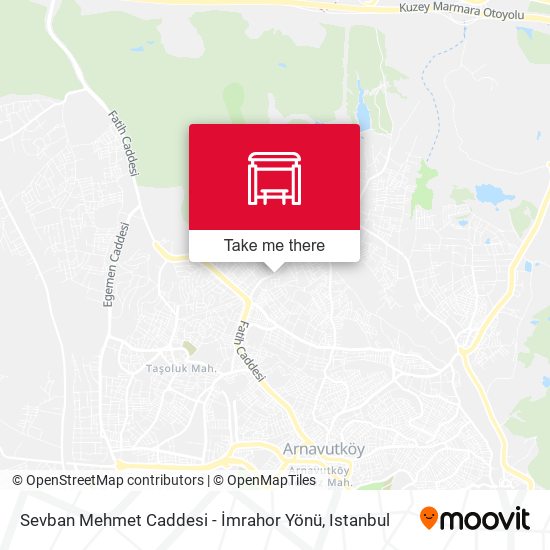 Sevban Mehmet Caddesi - İmrahor Yönü map