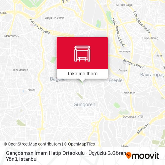Gençosman İmam Hatip Ortaokulu - Üçyüzlü-G.Gören Yönü map