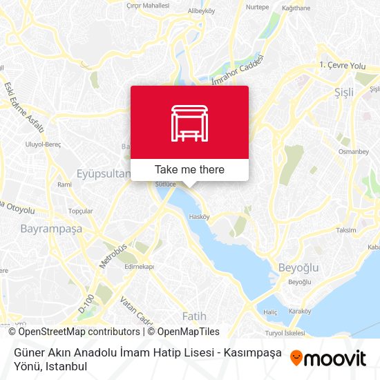 Güner Akın Anadolu İmam Hatip Lisesi - Kasımpaşa Yönü map