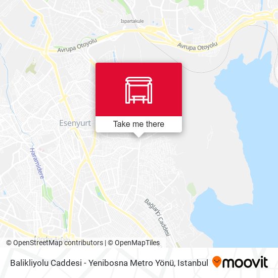 Balikliyolu Caddesi - Yenibosna Metro Yönü map