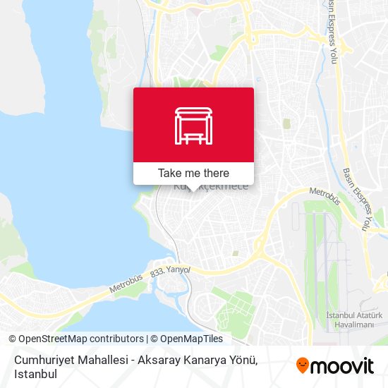 Cumhuriyet Mahallesi - Aksaray Kanarya Yönü map