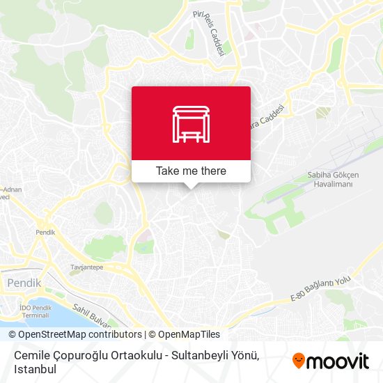 Cemile Çopuroğlu Ortaokulu - Sultanbeyli Yönü map
