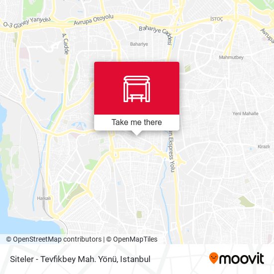 Siteler - Tevfikbey Mah. Yönü map