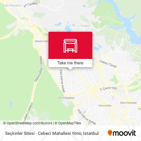 Seçkinler Sitesi - Cebeci Mahallesi Yönü map