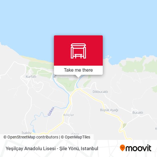 Yeşilçay Anadolu Lisesi - Şile Yönü map