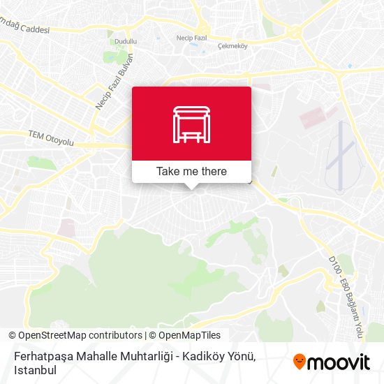 Ferhatpaşa Mahalle Muhtarliği - Kadiköy Yönü map