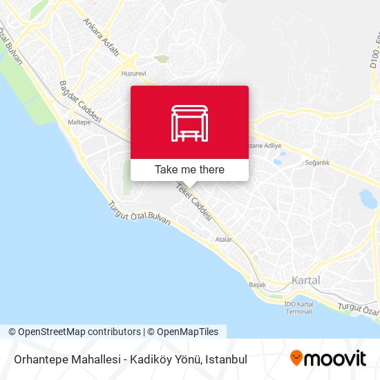 Orhantepe Mahallesi - Kadiköy Yönü map